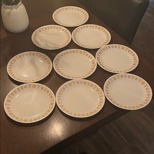 Elegant Cream and Gold Dinner Plate Set
